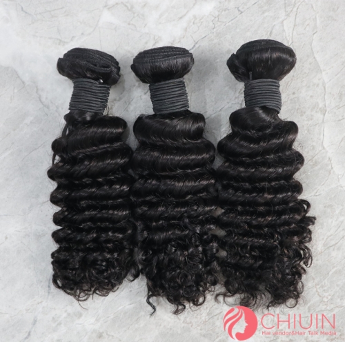 3 Bundles Deep Wave Raw Hair Cambodian Hair