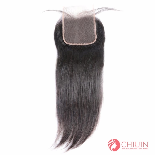 4x4 Transparent Lace Closure Straight Top Quality Raw Cambodian Hair