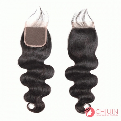 4x4 Lace Closure Body Wave Top Quality Raw Cambodian Hair